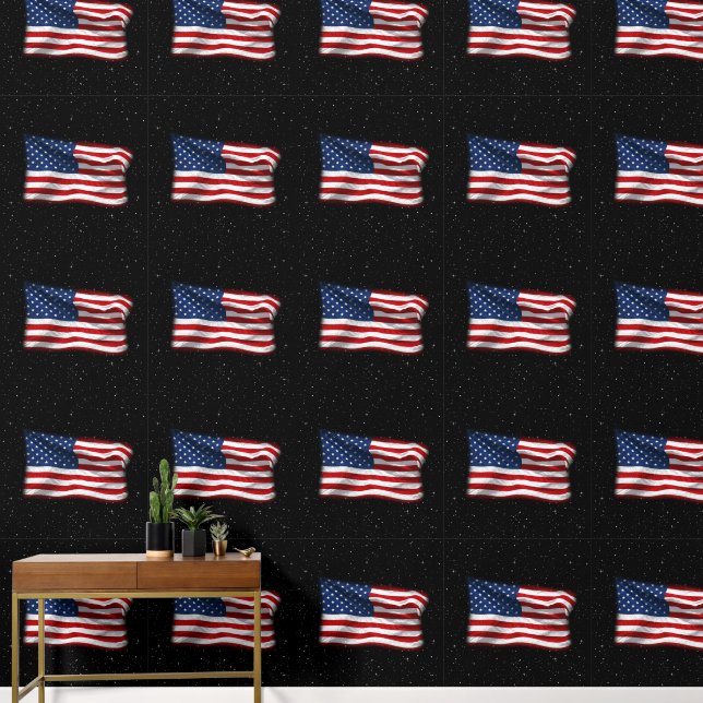 Stars and Stripes USA Patriottic American Flag Behang (Hal)