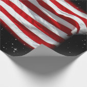 Stars and Stripes USA Patriottic American Flag Cadeaupapier (Hoek)