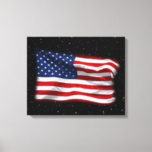 Stars and Stripes USA Patriottic American Flag Canvas Afdruk (Voorkant)