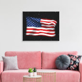 Stars and Stripes USA Patriottic American Flag Canvas Afdruk (Insitu (Woonkamer))