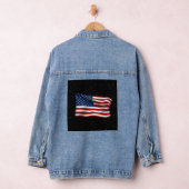 Stars and Stripes USA Patriottic American Flag Denim Jacket (Hangar)