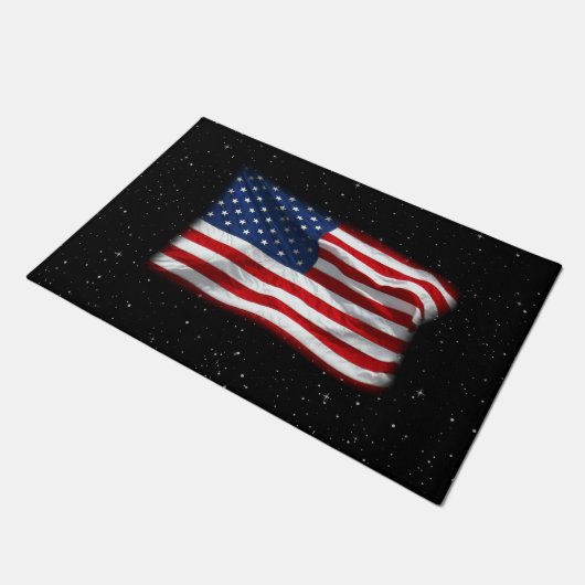 Stars and Stripes USA Patriottic American Flag Deurmat (Schuin)