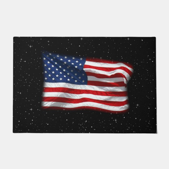 Stars and Stripes USA Patriottic American Flag Deurmat (Voorkant)