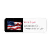 Stars and Stripes USA Patriottic American Flag Etiket (Voorkant)