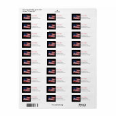 Stars and Stripes USA Patriottic American Flag Etiket (Full Sheet)