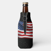 Stars and Stripes USA Patriottic American Flag Flesjeskoeler (Fles Achterkant)