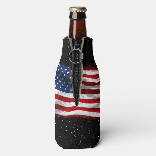 Stars and Stripes USA Patriottic American Flag Flesjeskoeler (Fles Achterkant)