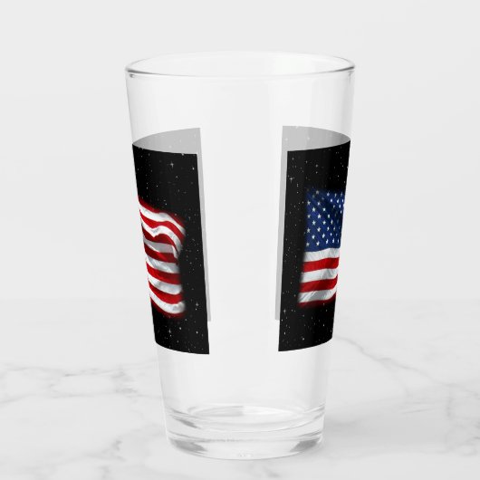 Stars and Stripes USA Patriottic American Flag Glas (Links)