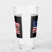Stars and Stripes USA Patriottic American Flag Glas (Rechts)