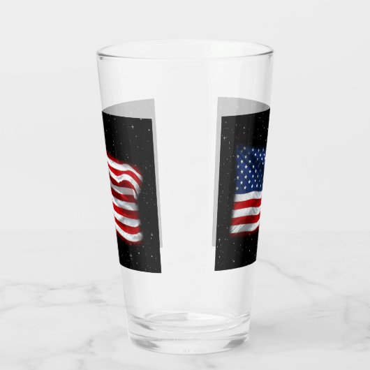 Stars and Stripes USA Patriottic American Flag Glas (Rechts)