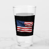 Stars and Stripes USA Patriottic American Flag Glas (Voorkant)