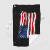 Stars and Stripes USA Patriottic American Flag Golfhanddoek (Insitu)
