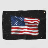 Stars and Stripes USA Patriottic American Flag Golfhanddoek (Horizontaal)