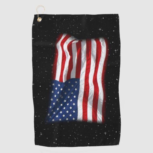 Stars and Stripes USA Patriottic American Flag Golfhanddoek (Voorkant)