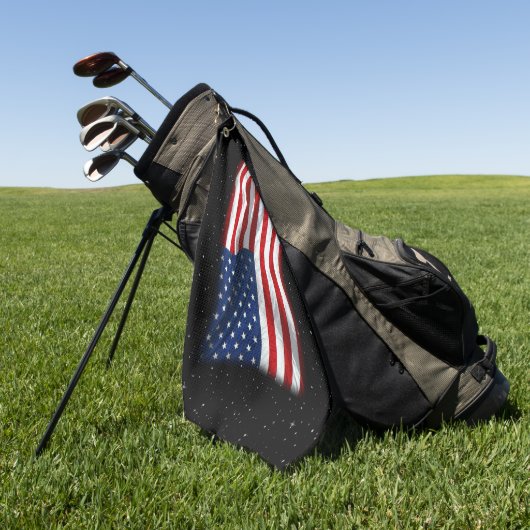 Stars and Stripes USA Patriottic American Flag Golfhanddoek (Groen)