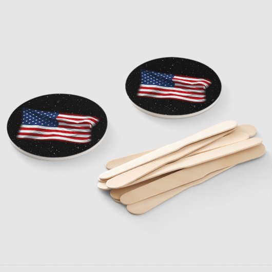 Stars and Stripes USA Patriottic American Flag Handwaaier (Niet-gemonteerd)