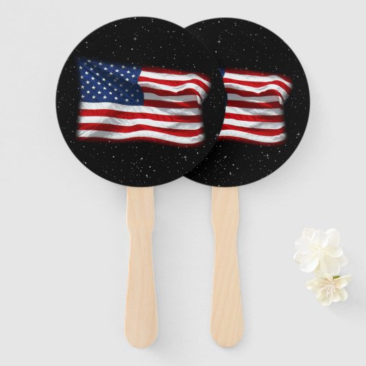 Stars and Stripes USA Patriottic American Flag Handwaaier (Voorkant en achterkant)