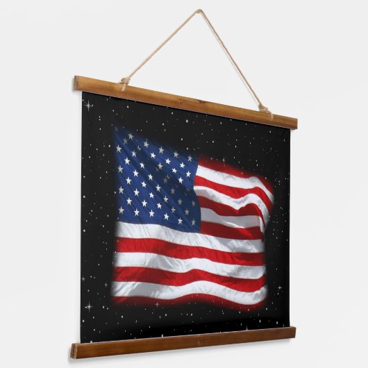 Stars and Stripes USA Patriottic American Flag Hangend Wandkleed (Gebogen)