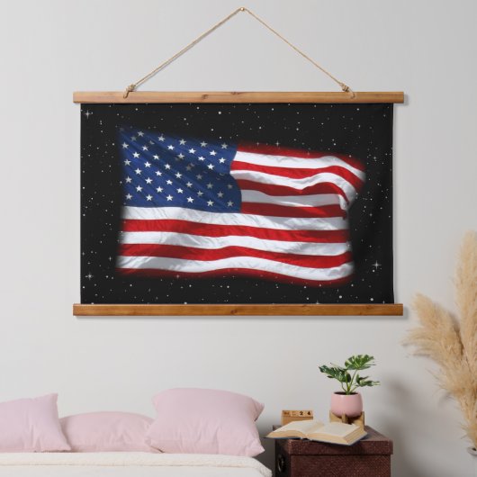 Stars and Stripes USA Patriottic American Flag Hangend Wandkleed (Slaapkamer)