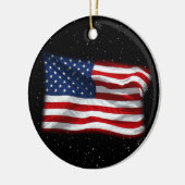 Stars and Stripes USA Patriottic American Flag Keramisch Ornament (Links)