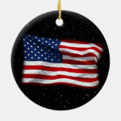 Stars and Stripes USA Patriottic American Flag Keramisch Ornament (Achterkant)