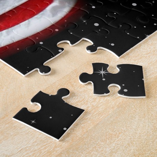 Stars and Stripes USA Patriottic American Flag Legpuzzel (Zijkant)