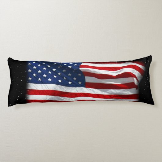 Stars and Stripes USA Patriottic American Flag Lichaamskussen (Achterkant)