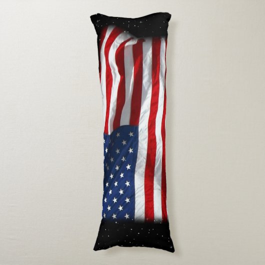 Stars and Stripes USA Patriottic American Flag Lichaamskussen (Voorkant Verticaal)
