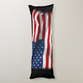 Stars and Stripes USA Patriottic American Flag Lichaamskussen (Achterkant (Verticaal))