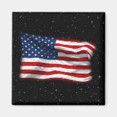 Stars and Stripes USA Patriottic American Flag Magneet (Voorkant)