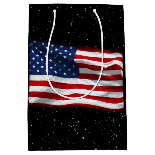 Stars and Stripes USA Patriottic American Flag Medium Cadeauzakje (Voorkant)