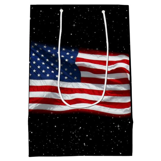 Stars and Stripes USA Patriottic American Flag Medium Cadeauzakje (Achterkant)