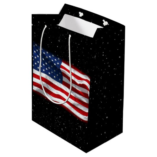 Stars and Stripes USA Patriottic American Flag Medium Cadeauzakje (Achterkant Gekanteld)