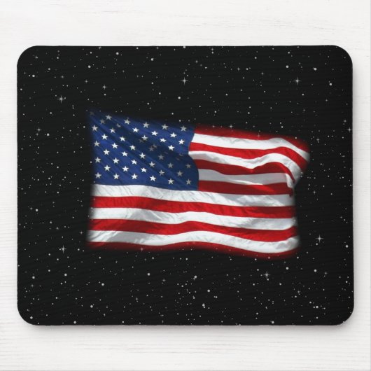 Stars and Stripes USA Patriottic American Flag Muismat (Voorkant)
