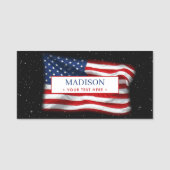 Stars and Stripes USA Patriottic American Flag Naamplaatje (Voorkant)