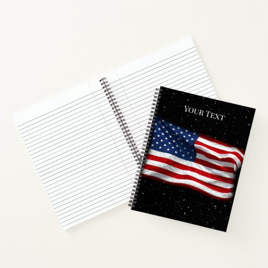 Stars and Stripes USA Patriottic American Flag Notitieboek (Binnen)