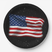 Stars and Stripes USA Patriottic American Flag Papieren Bordje (Voorkant)