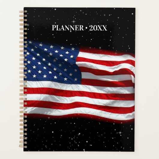 Stars and Stripes USA Patriottic American Flag Planner (Voorkant)