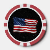 Stars and Stripes USA Patriottic American Flag Poker Chips (Voorkant)