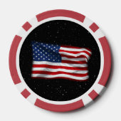 Stars and Stripes USA Patriottic American Flag Poker Chips (Achterkant)