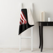 Stars and Stripes USA Patriottic American Flag Sherpa Deken (In situ)