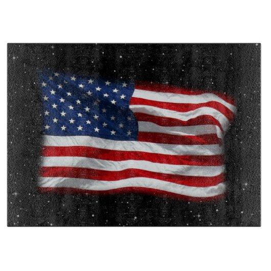 Stars and Stripes USA Patriottic American Flag Snijplank (Voorkant)