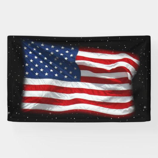Stars and Stripes USA Patriottic American Flag Spandoek (Horizontaal)