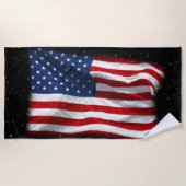 Stars and Stripes USA Patriottic American Flag Strandlaken (Voorkant)