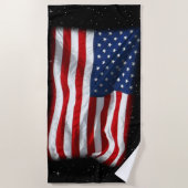 Stars and Stripes USA Patriottic American Flag Strandlaken (Voorkant)