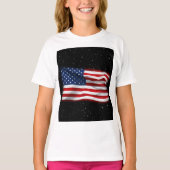 Stars and Stripes USA Patriottic American Flag T-shirt (Voorkant)