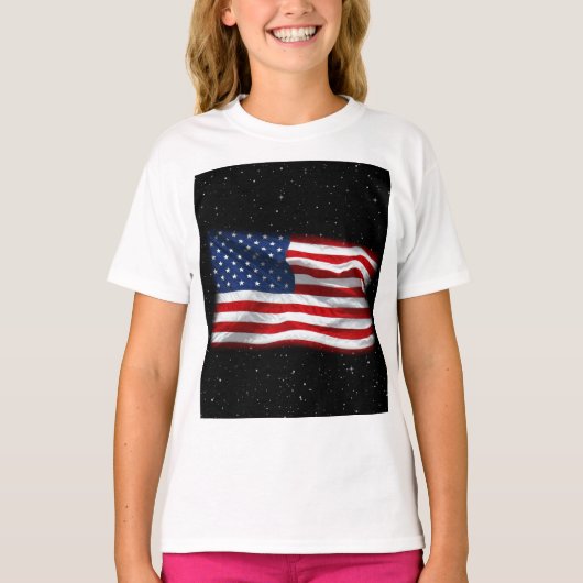 Stars and Stripes USA Patriottic American Flag T-shirt (Voorkant)