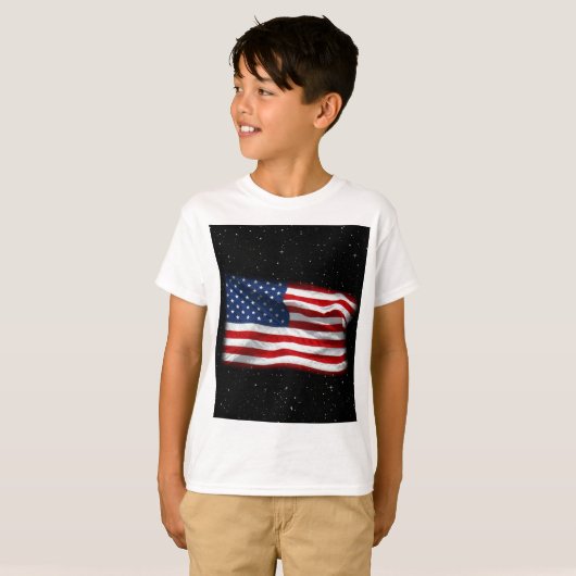 Stars and Stripes USA Patriottic American Flag T-shirt (Voorkant volledig)