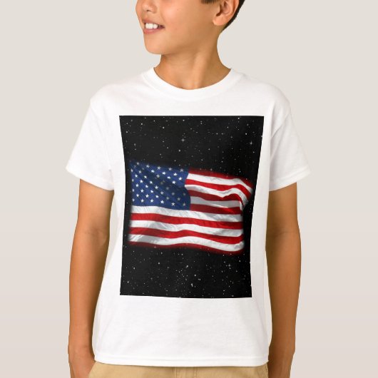 Stars and Stripes USA Patriottic American Flag T-shirt (Voorkant)