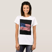 Stars and Stripes USA Patriottic American Flag T-shirt (Voorkant volledig)
